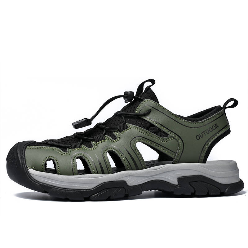 WENNAI Abrasion Resistant Abrasion Resistant River Trekking Shoes Men's Army Green
