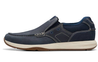 Clarks Cow Leather Casual Shoes Men's Marine Blue