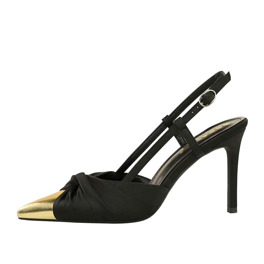 QITUMAUL Silk Slim Heel High Heels Women's