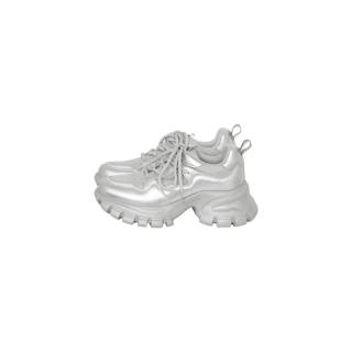 MEIYANG Chunky Sneakers Women's Low Top Silver
