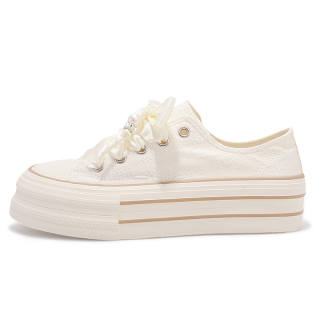 SNXR Slip Resistant Abrasion Resistant Slip Resistant Abrasion Resistant Low top Canvas Shoes Women's Beige