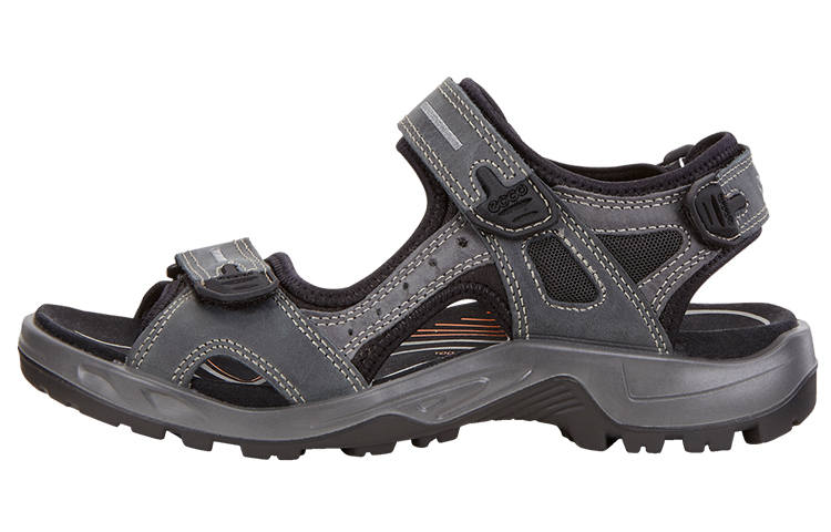 Ecco Ecco Yucatan Suede Beach Sandals Men's Gray Blue