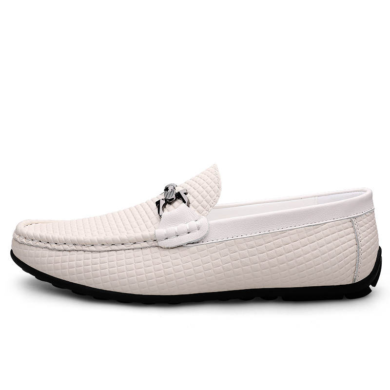GONGNIULEITING Top Grain Cow Leather Gommino Loafers Men's