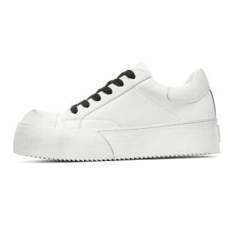 VSNXC Microfiber Leather Low top Skateboard Shoes Men's White