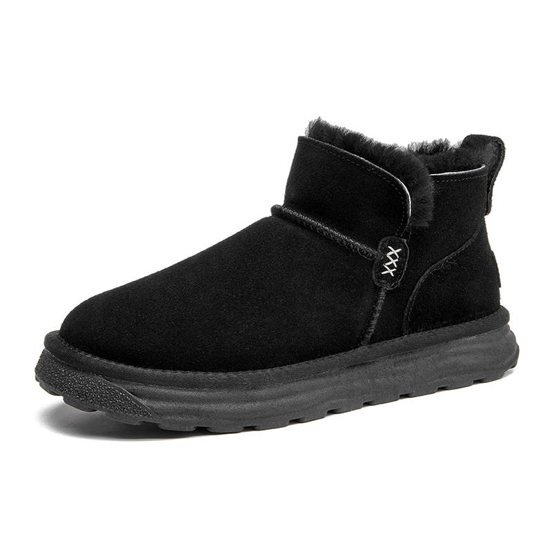 GONGNIUMEILI Abrasion Resistant Abrasion Resistant Thickened And Fleece Lined Thermal Short Snow Boots Men's