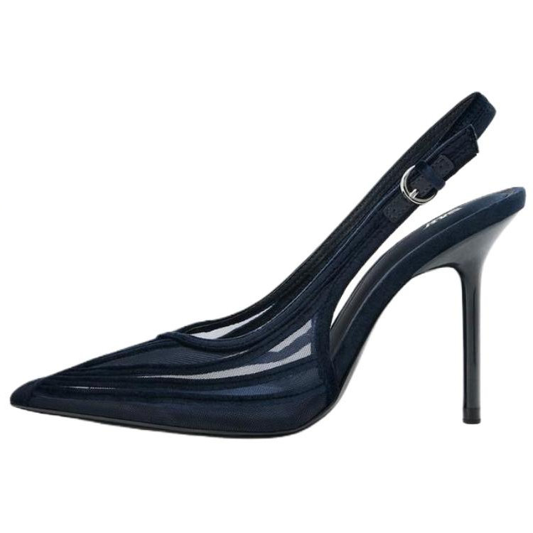 ZARA Slim Heel High Heels 10cm Women's Blue