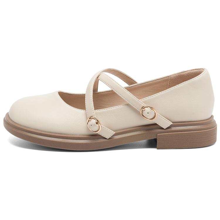 AGSDON Pu Chunky Heel Mary Jane Shoes 3cm Women's