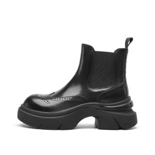CHERYKALLY Cow Leather Short Chelsea Boots Women's