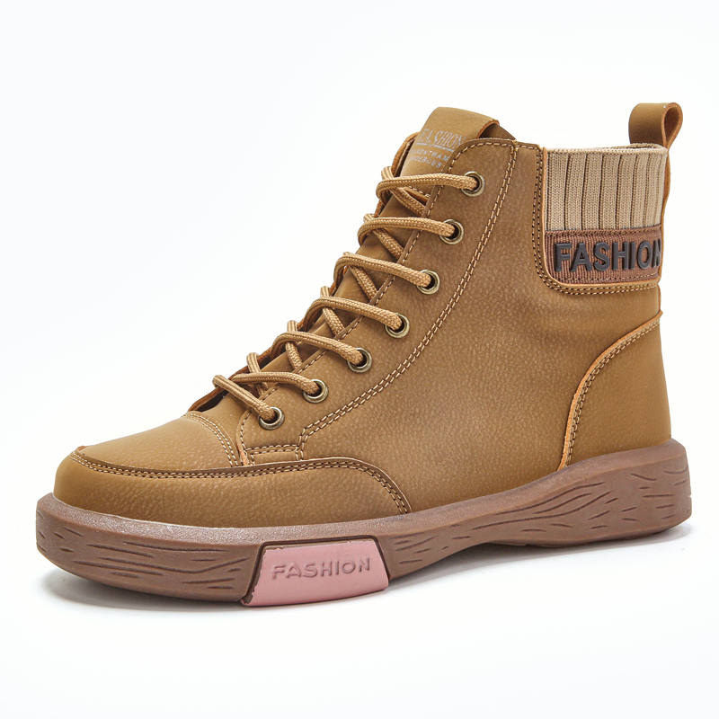 Reivantix Reivanti Synthetic Leather Combat Boots Women's Brown