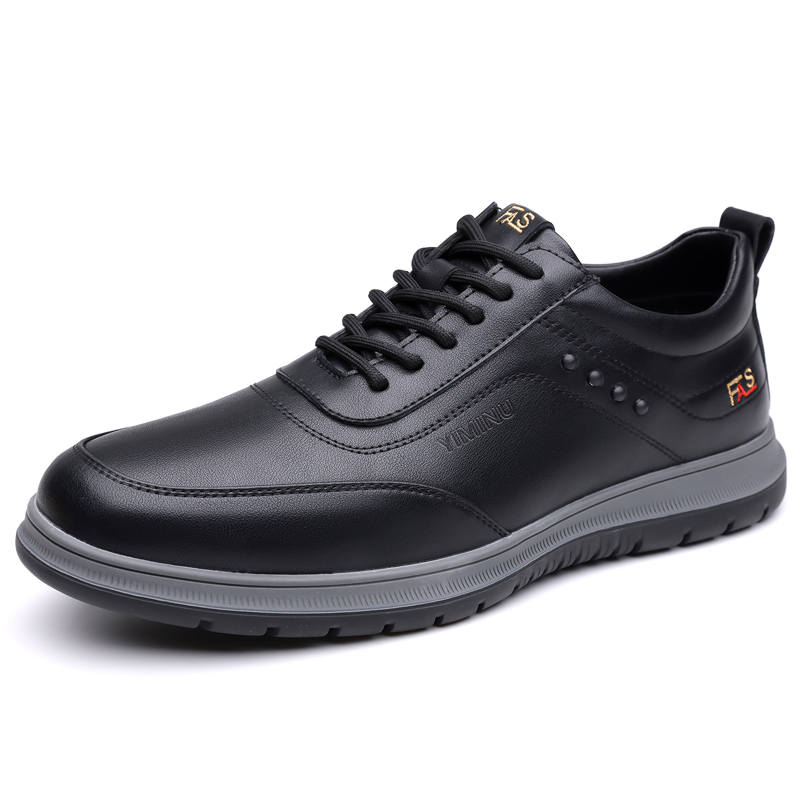 YIMINU Men's Casual Shoes Men's Low Top Black