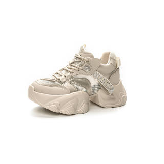 WEIMEIZHIMI Microfiber Leather Height Increasing Height Increasing Low top Chunky Sneakers Women's