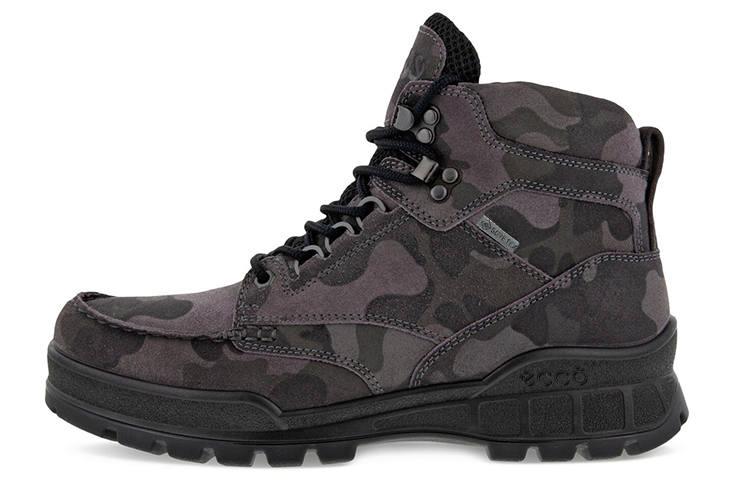 Ecco Track 25 Hm Pl Leather Thermal Abrasion Resistant Tie Dye Print Ankle Length Outdoor Boots Men's Camouflage
