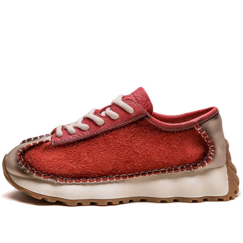 JIEZHOU Cow Leather Lightweight Low top Casual Shoes Women's