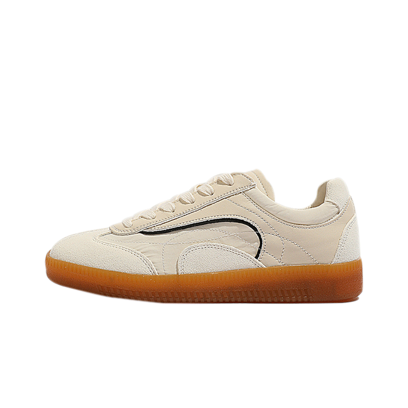 HEIPA Cow Suede Low top Skateboard Shoes Women's Beige