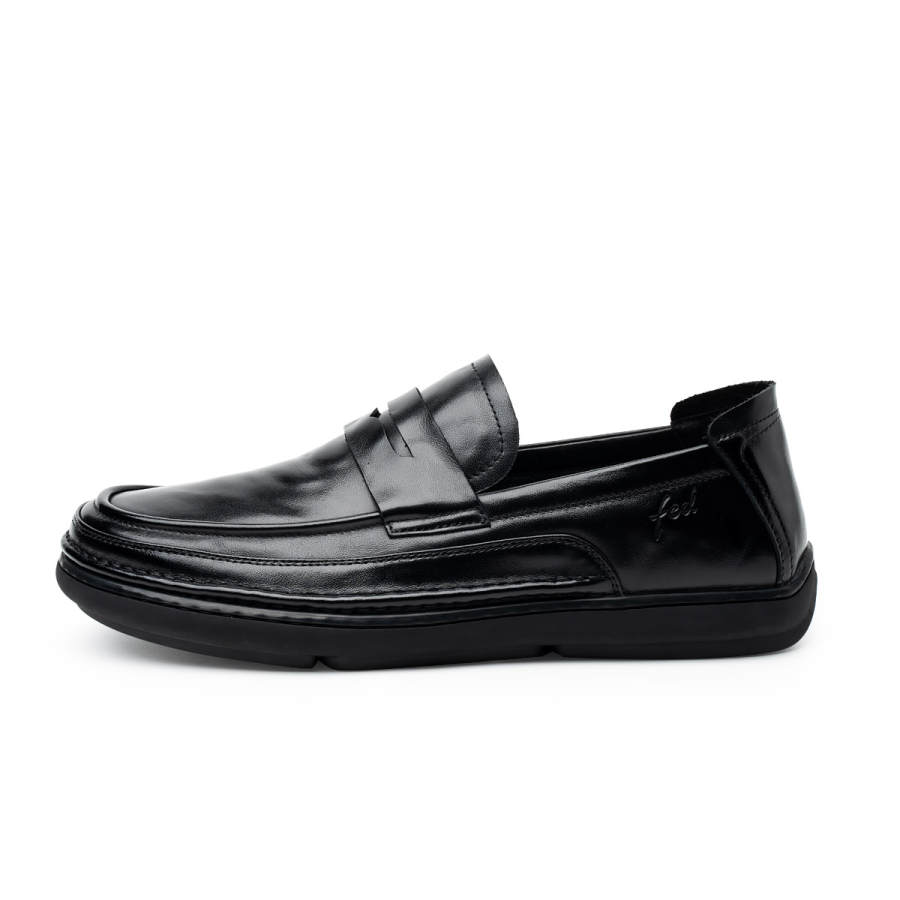 FED Top Grain Cow Leather Casual Leather Shoes Men's Black