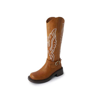 MEWGL Knee High Boots Women's Dark Brown