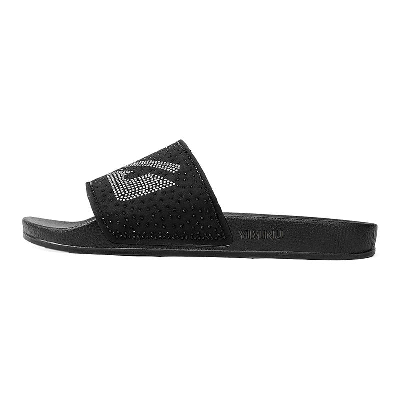 YIMINU Rubber Slide Slippers Men's Black