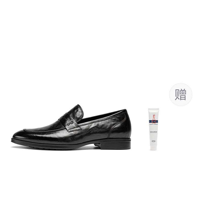 ROBERTA DI CAMERINO Cow Leather Casual Loafers Men's Black