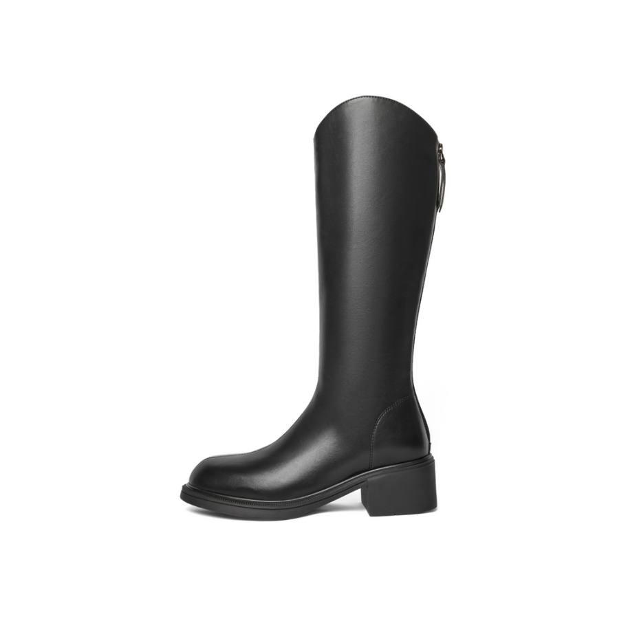 BELLE Knee high Boots 5CM Women's Coffee, Black