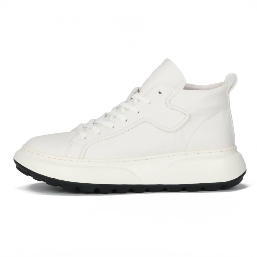TIEKE TIEKE Top Grain Cow Leather Ankle Boots Men's White