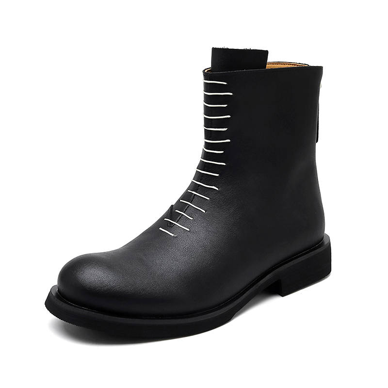 Xiwencha Short Combat Boots Men's Black