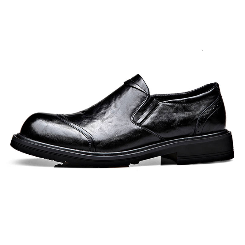 BANGQIAO Men's Casual Shoes Men's Low Top Black/Brown