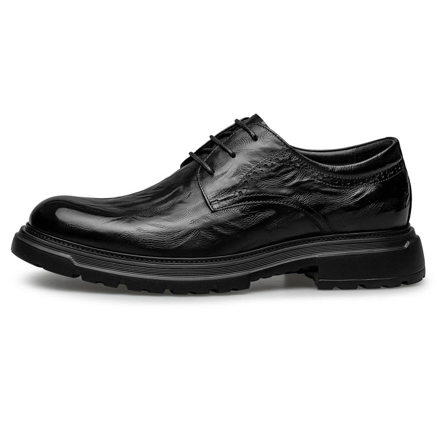 ZRO Top Grain Cow Leather Casual Shoes Men's Black