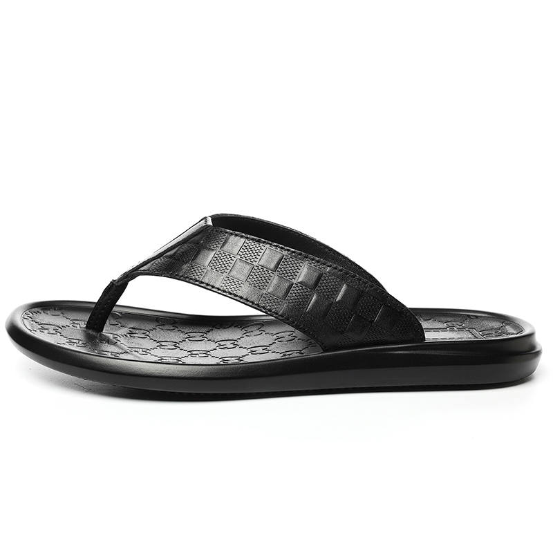 GONGNIULEITING Minimalist Fashion Abrasion Resistant Abrasion Resistant Flip Flops Men's Black