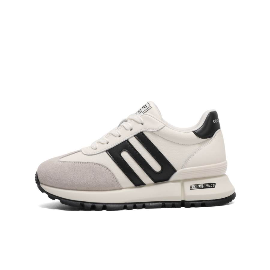 BELLE Cow Split Leather Low top Casual Shoes Women's