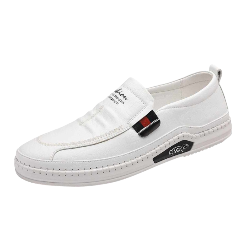EGCHI Men's Casual Shoes Men's Low Top White/Brown