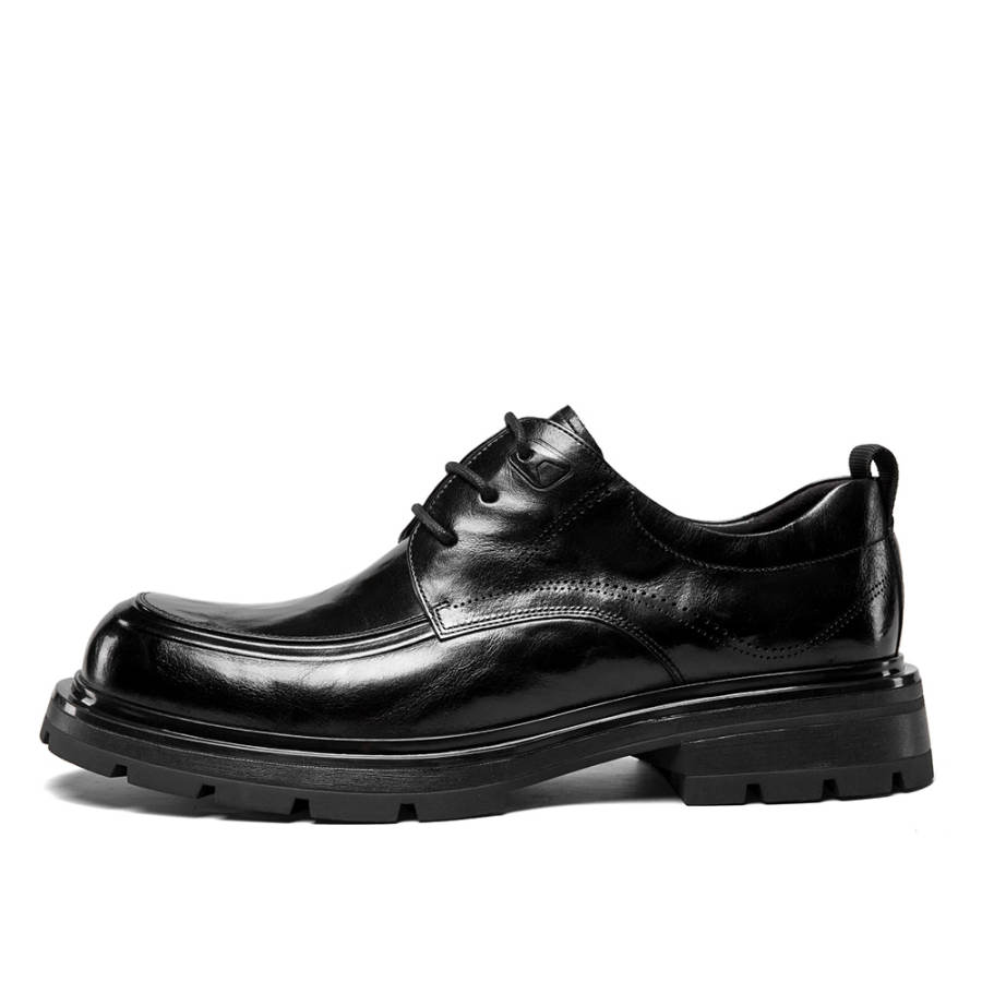 YEARCON Casual Leather Shoes Men's Low Top Brown