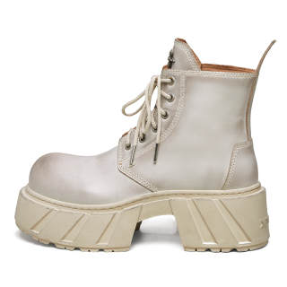 SMFK Combat Boots Women's Snow Mountain White
