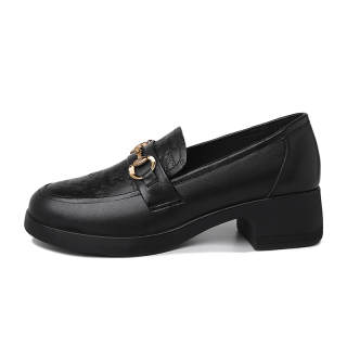 GUQITIANLUN Top Grain Cow Leather Loafers 4.5 Women's