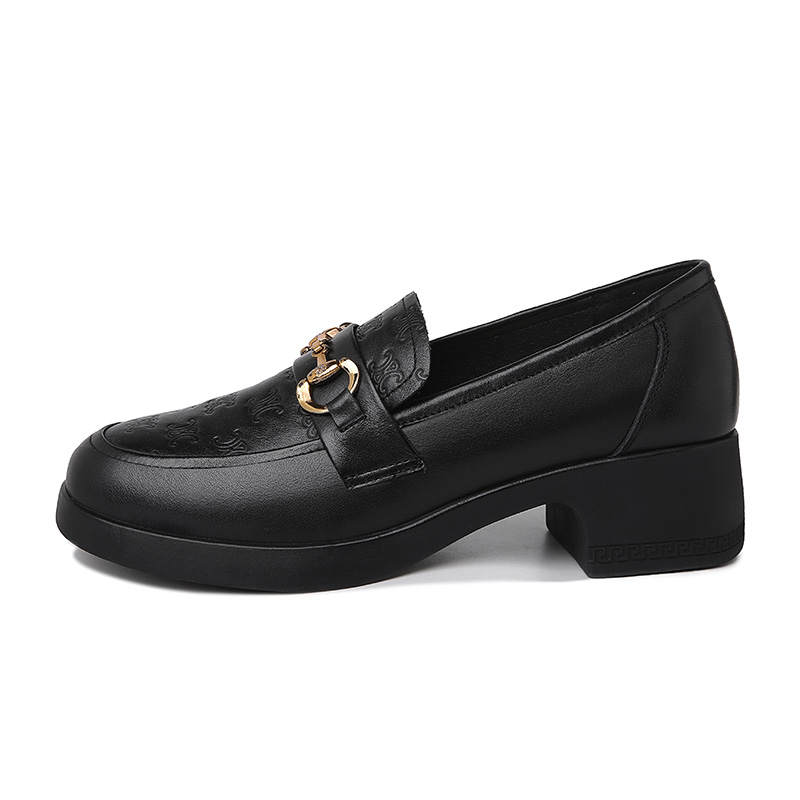 GUQITIANLUN Top Grain Cow Leather Loafers 4.5 Women's