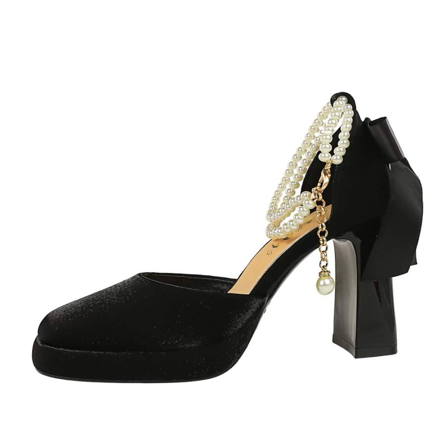 QITUMAUL Chunky Heel High Heels Women's
