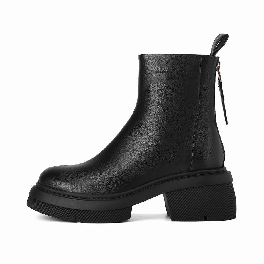 PIERCE GENTRY Sheepskin Ankle Boots 6CM Women's
