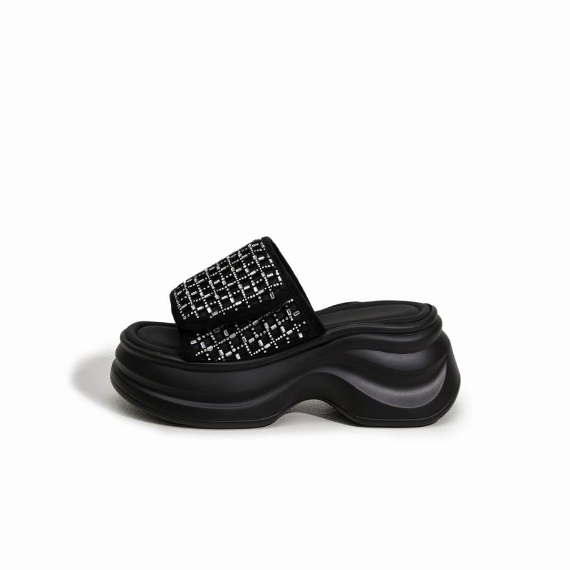 MILANLIANGE Foam Sole Quiet Abrasion Resistant Cushioning Slide Slippers Women's