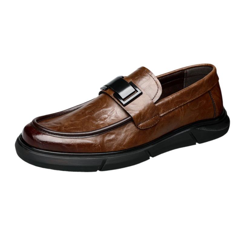 CITONGXIANSHENG Cow Split Leather Casual Shoes Men's Brown
