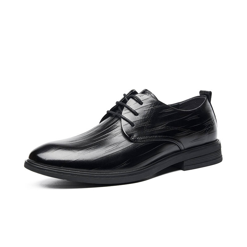 AOKANG Top Grain Cow Leather Dress Shoes Men's Black