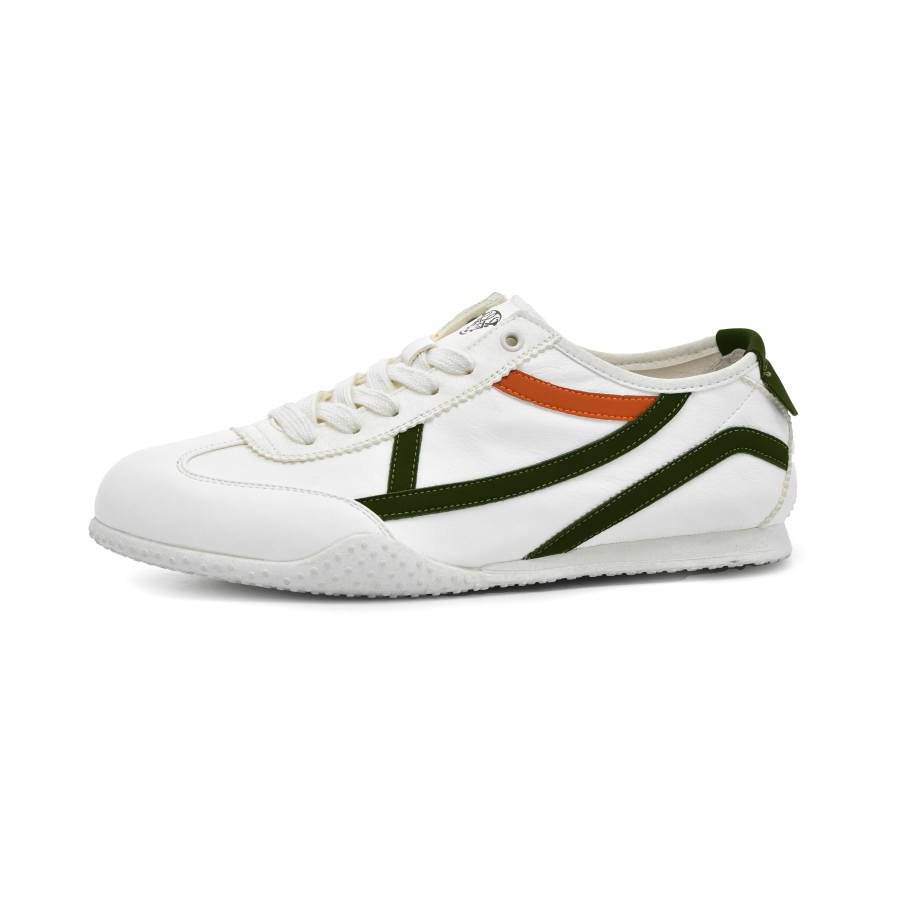BULLKVIE Wear resistant, Lightweight, Breathable, And Non slip. Low top Skateboard Shoes Men's White Green