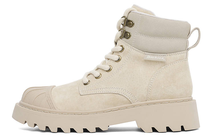 Dickies Short Mid Calf Combat Boots Women's Beige