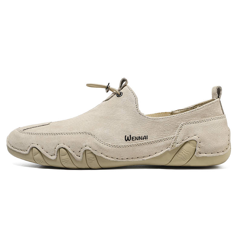 WENNAI Pigskin Casual Shoes Men's Sand