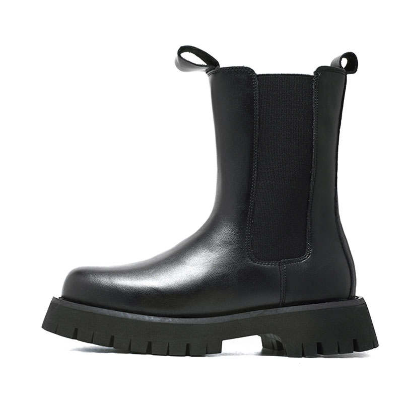 KAQIAODI Microfiber Leather Knee High Chelsea Boots Men's