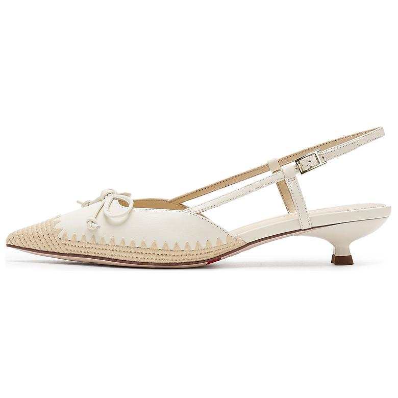 Staccato Estate Princess Cow Leather Flared Heel High Heels 3cm Women's