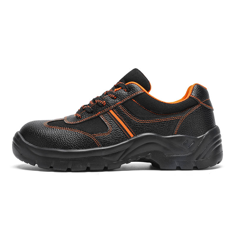 JANECO Microfiber Leather Low top Casual Shoes Unisex Black Orange