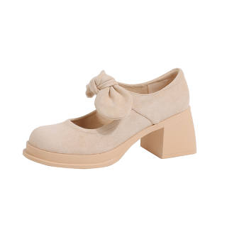 Beijiani Suede Chunky Heel Mary Jane Shoes Women's