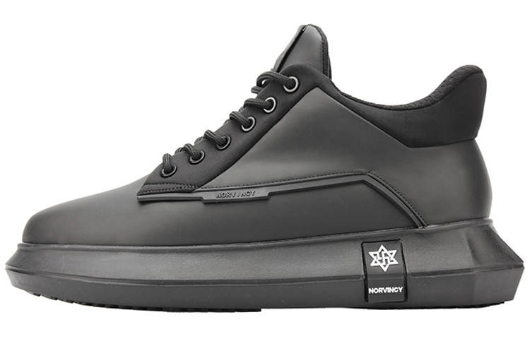 NORVINCY TPU Low top Stylish Skateboarding Shoes Unisex Black