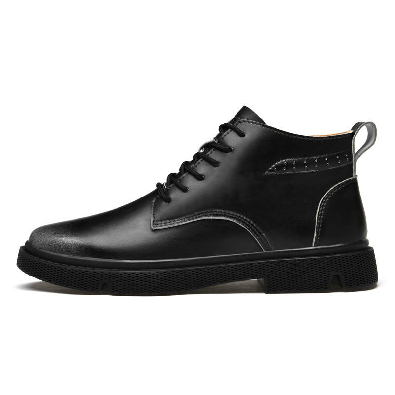 YIMINU Short Mid Calf Combat Boots Men's