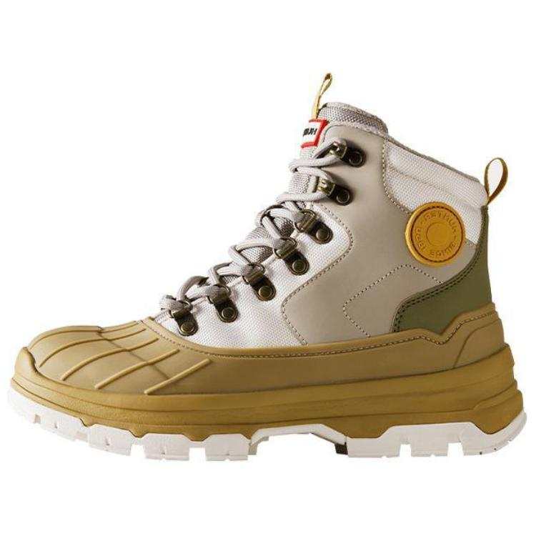 HUNTER Cushioning Slip Resistant Cushioning Slip Resistant High top Mountaineering Shoes Women's White Gray Green