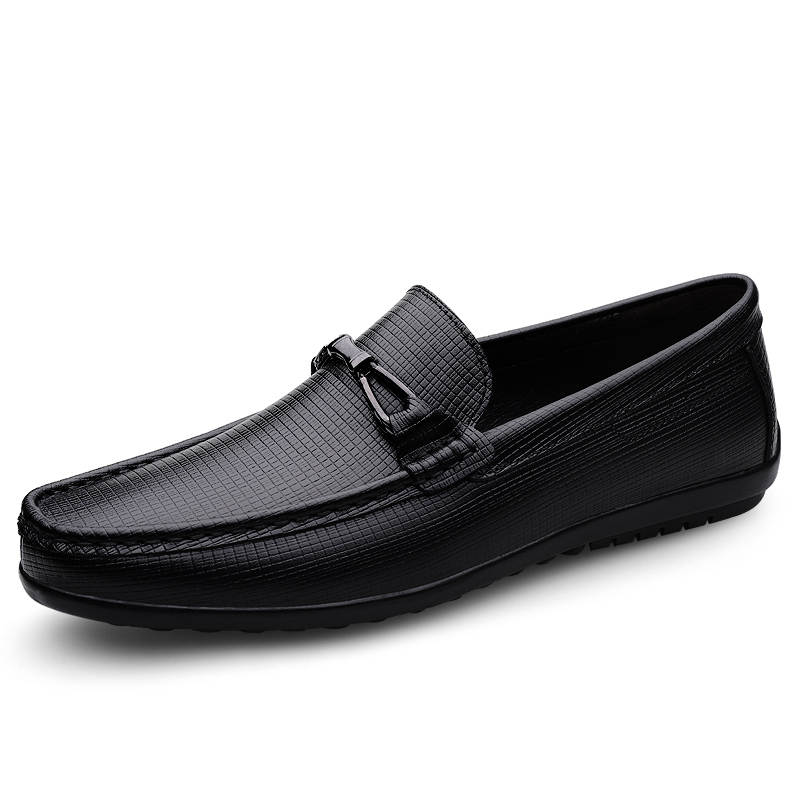 GONGNIUMEILI Gommino Loafers Men's White